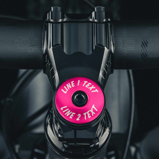 Limited Edition Breast Cancer 2023 You Say It Best - Custom Text Bicycle Headset Cap