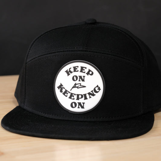 Keep On Keeping On Black 5 Panel Hat