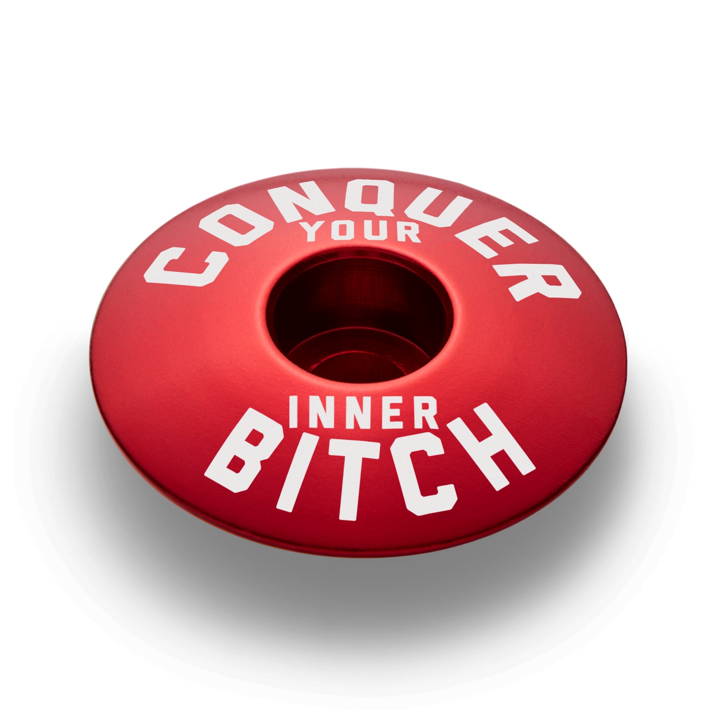 Conquer Your Inner Bitch Custom Bicycle Headset Cap