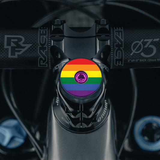 Rainbow Pride Flag Bicycle Headset Cap