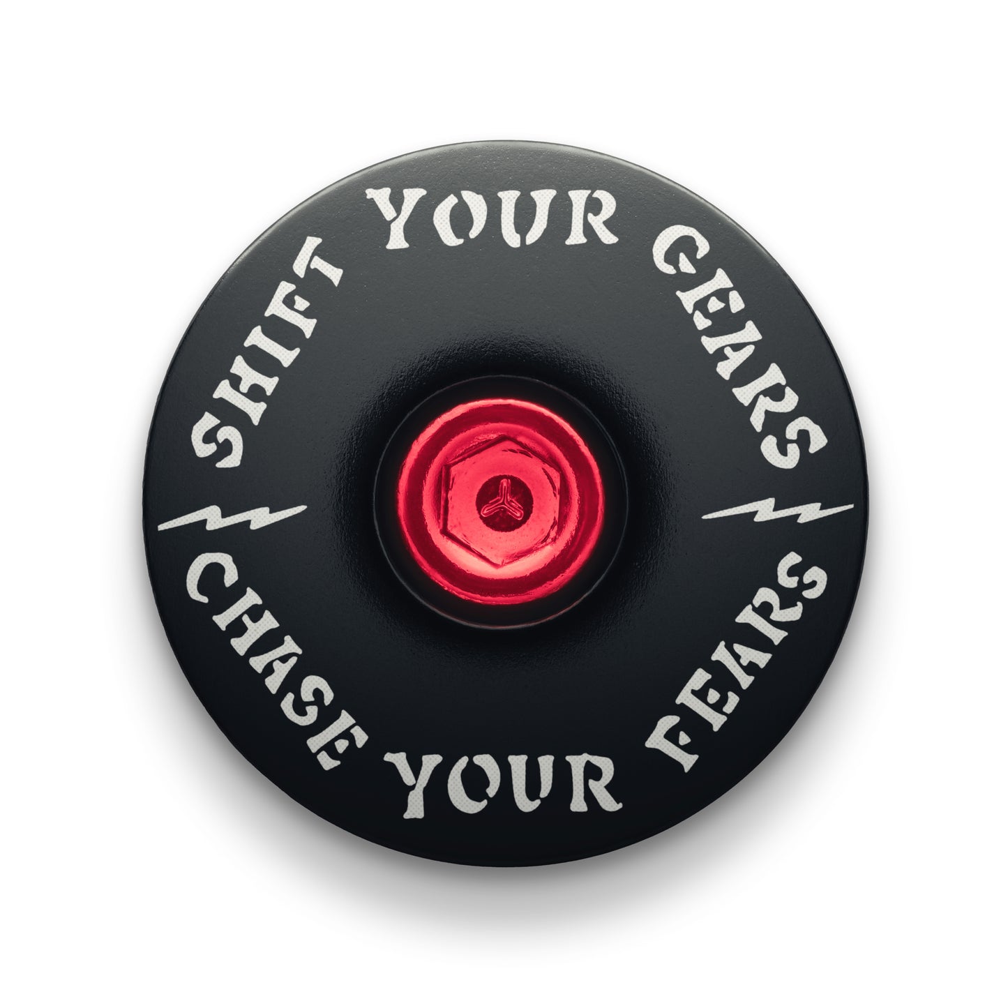 Chase Your Fears Go Fast Don't Die x Dispatch Custom Bicycle Headset Cap