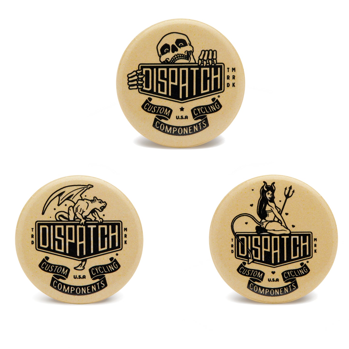 Dispatch Custom Cycling Components Logo Pins