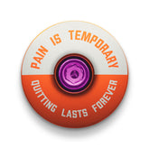 Pain is Temporary - Quitting Lasts Forever Bicycle Headset Cap