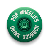 Pop Wheelies Drink Bourbon Bicycle Headset Cap